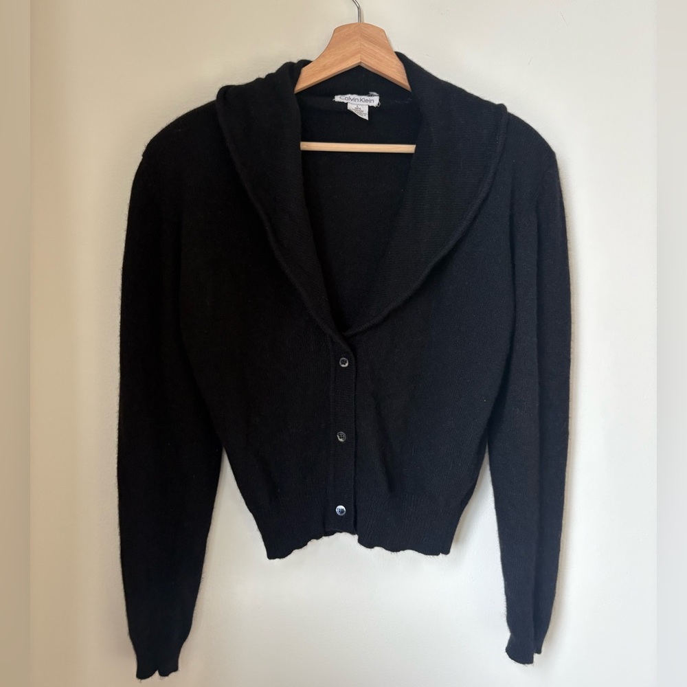 Cashmere Vintage Calvin Klein Black Cardigan